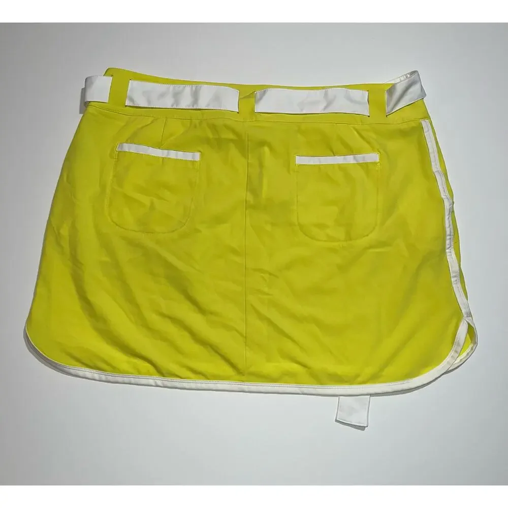 Nike golf tour performance dri-fit women’s yellow & white skirt